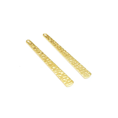 20pcs Bar Stick Earring Charms, Long Drop Brass Charm, Jewelry Making Charms, Earring Findings, 43x6mm, Jewelry Supplies R2535