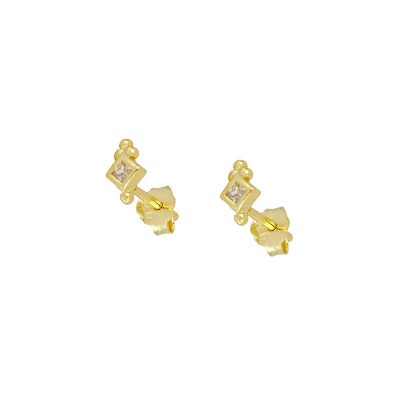 TIANDE Gold Color Earrings Set for Women Fashion Boho Zircon Ear Cuff Women's Stud Hoop Drop Earrings 2022 Jewelry Wholesale