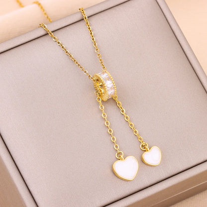 New Design Sense Light Luxury Pendant Necklaces For Women Trendy Stainless Steel Female Jewelry Ladies Neck Chain Accessories