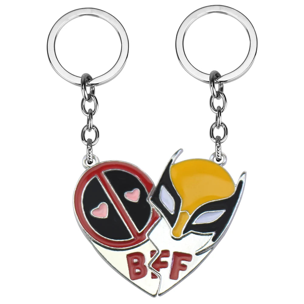 Movie Deadpool and Wolverine Accessories Best Friends Necklace Earring Keychain Bracelet Women Men Cosplay Jewelry Gifts