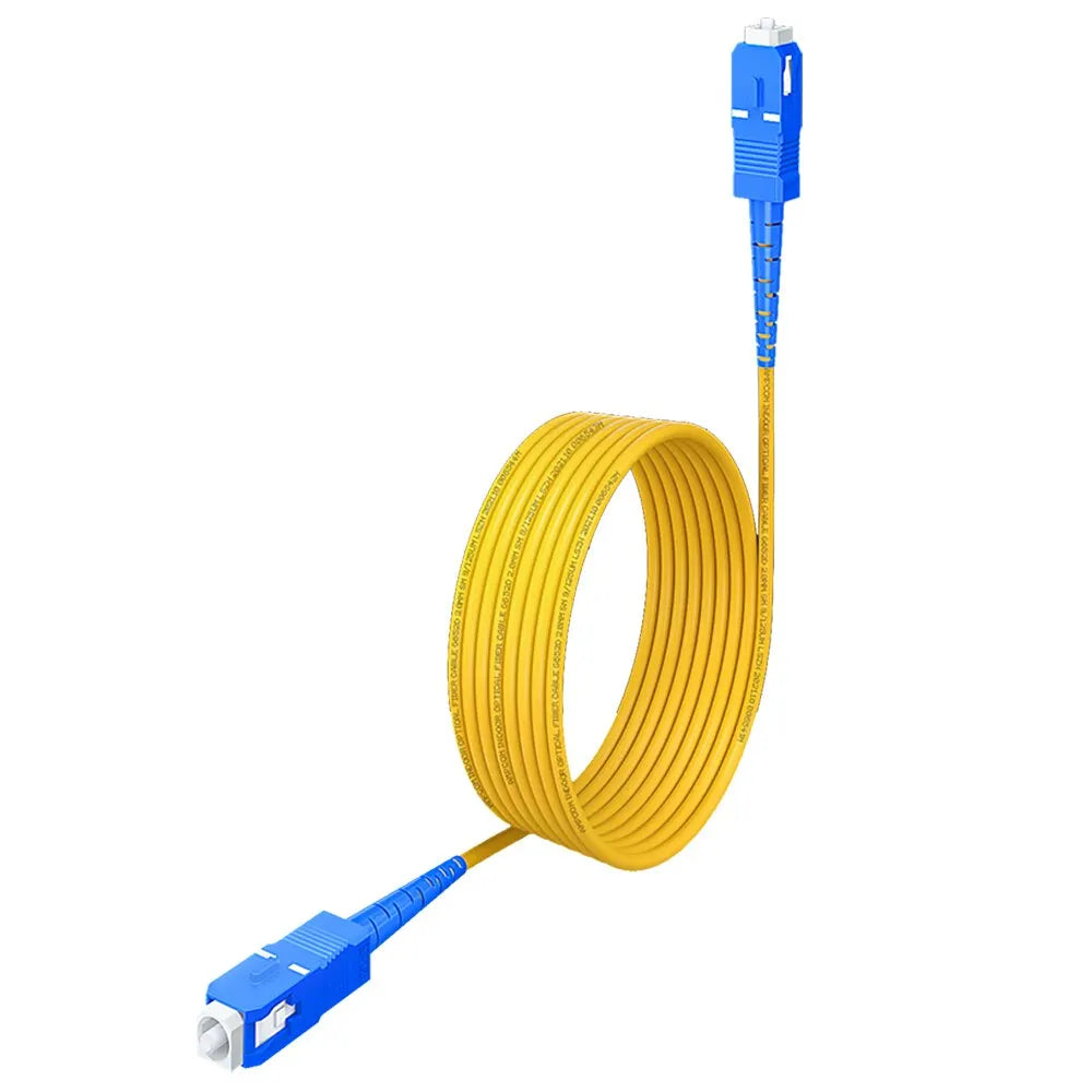 AMPCOM Fiber Optic Patch Cable, SC to SC UPC Singlemode Simplex SMF 9/125μm Bend Insensitive LSZH Jacket Fiber Optic Cord