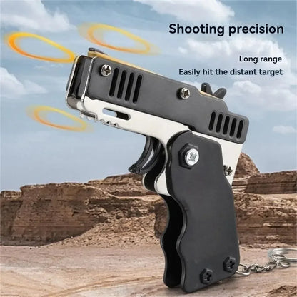 Children'S Simulation Toy Gun Boys Competitive Shooting Boys Gift Stretch Folding Can Be Fired Rubber Band Toy Gun