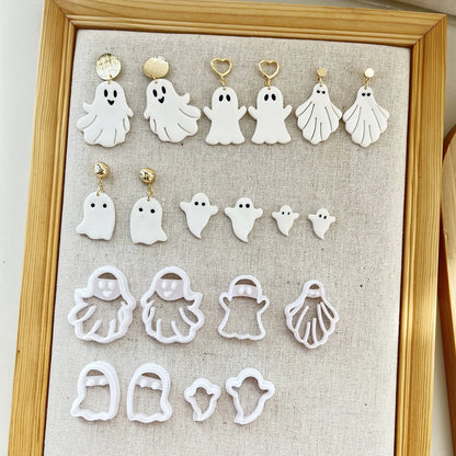 Halloween Ghost Series Polymer Clay Cutter  Cutting Molds for DIY Earrings Jewelry Making