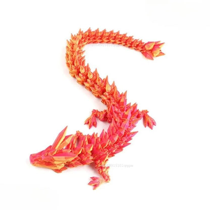 22/30/45cm New Luminous 3D Printed Dragon Glow in The Dark Flying Dragon Rotatable Articulated Wing Dragons Home Ornaments