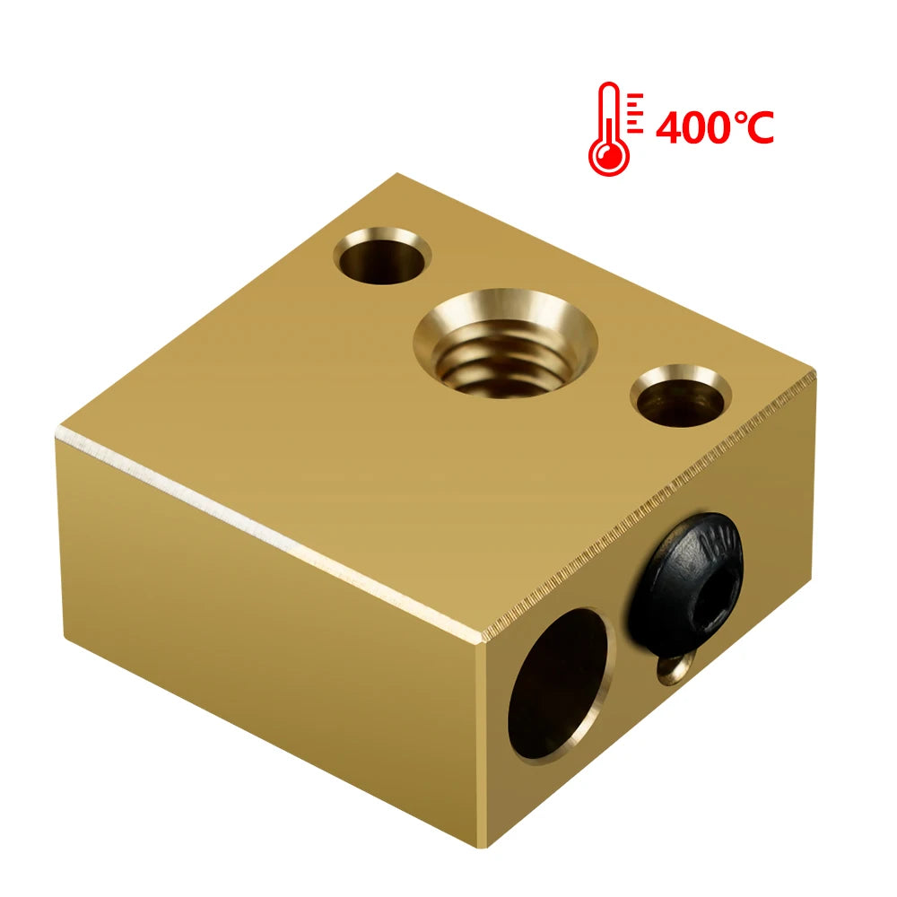 KINGROON CR10 Heated Block Aluminum Brass Plated Copper Extruder Hotend Bi-Metal Heatbreak Throat for Ender 3 3D Printer Parts