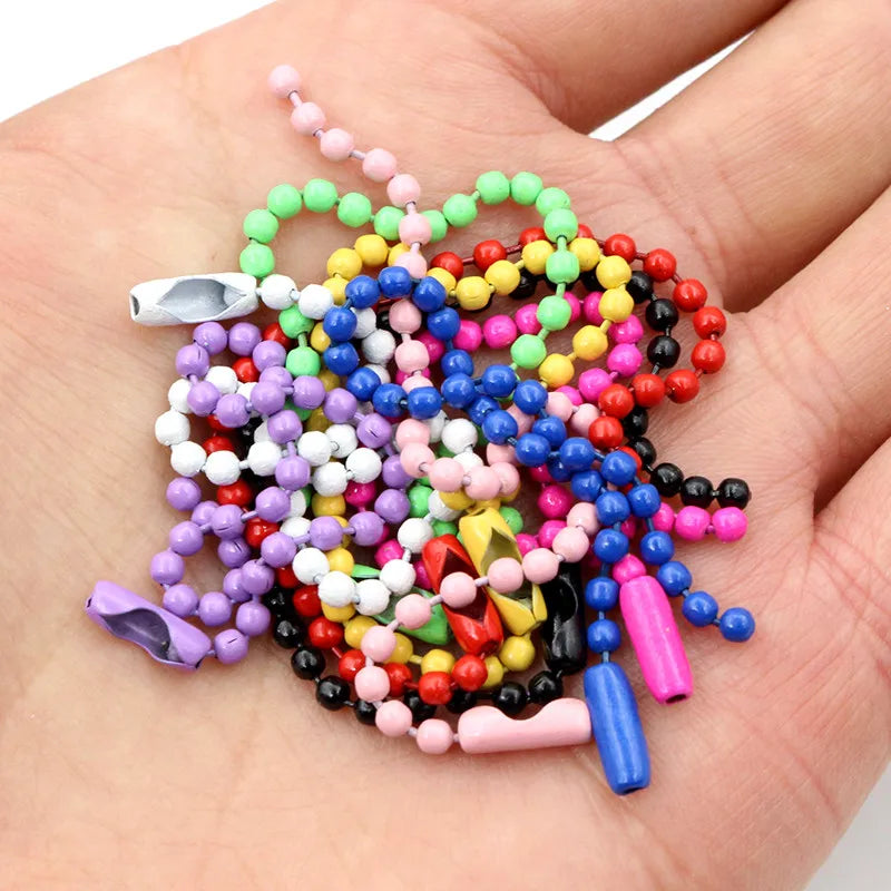 New Fashion Multi-colors Mixed Alloy Open Rings Lobster Clasp Hooks Ball Chains DIY Jewelry Making Findings Supplies