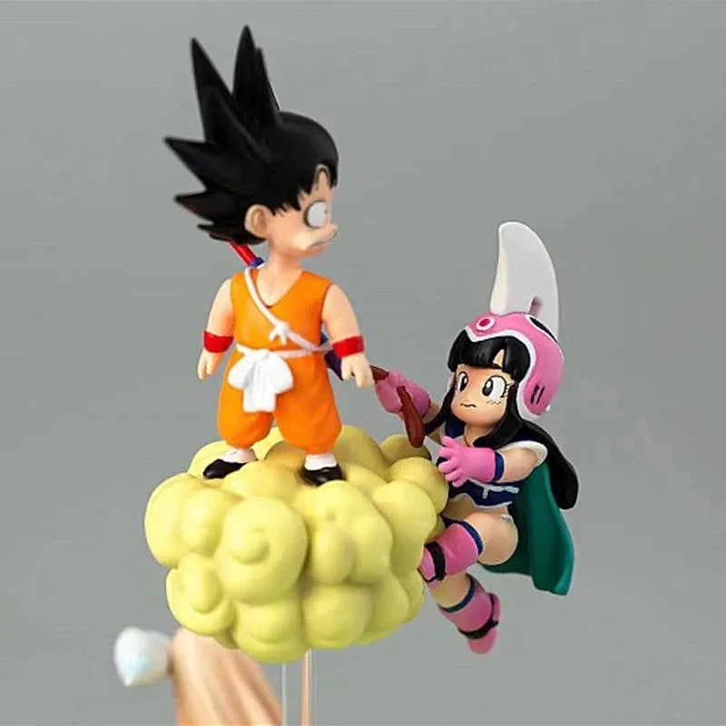 8cm/3.14in Anime Dragon Ball Z Figure Goku & Chichi Figure Statue Collectible Model Toys Gift