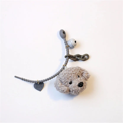 Cute Plush Poodle Teddy Dog Pendant Key Chains For Women Men Girls Car Key Ring Keychain Bag Charm DIY Accessories Couple Gift