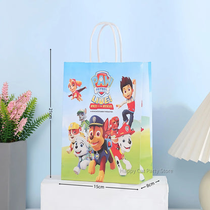 PAW Patrol Paper Gift Bags Birthday Decor dog skye candy Bag Patrol paw Biscuit Package boys Girls Favors Gifts Party Supplies