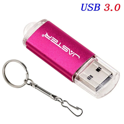 Black USB 3.0 Flash Drive 128GB High Speed Pen Drive 64GB Free Key Chain Memory Stick  32GB Plastic Metal Blue USB Stick 16GB