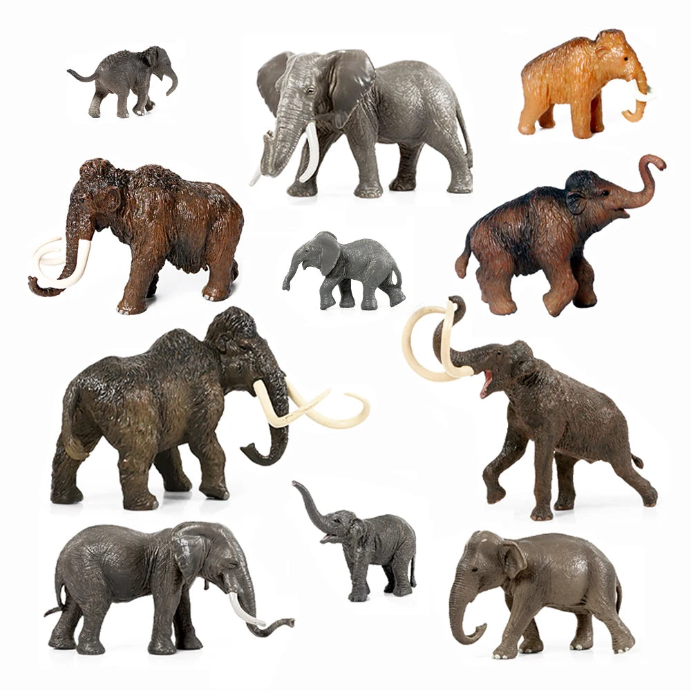 Wild Animal Figures Elephant Toy Mammoth Figurines Action Figure jungle Models Plastic Animals for Children Toys for Kids Gifts