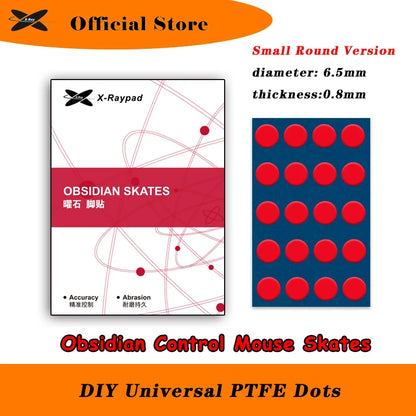 X-Raypad Obsidian Mouse Skates Universal 6.5mm Dots - 40pcs