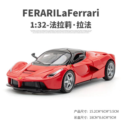 1:32 Ferrari Laferrari High Simulation Diecast Metal Alloy Model car Sound Light Pull Back Collection Kids Toy Gifts A150