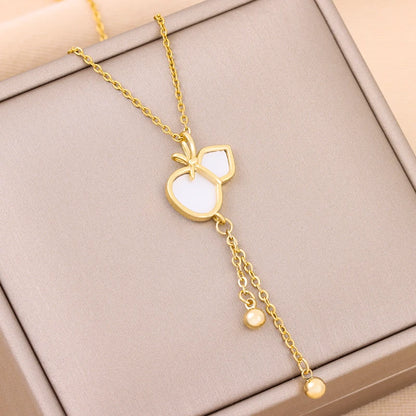 New Design Sense Light Luxury Pendant Necklaces For Women Trendy Stainless Steel Female Jewelry Ladies Neck Chain Accessories