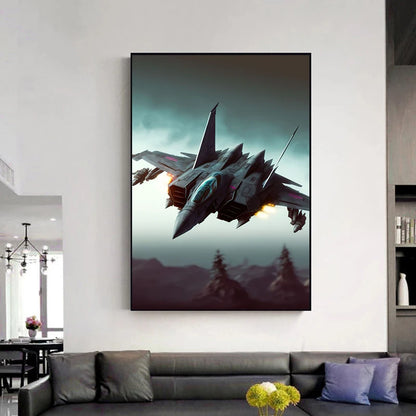 Jet Fighter Photo Just For Army Lovers Modern Painting Posters and Prints Canvas Wall Art Pictures for Home Living Room Cuadros