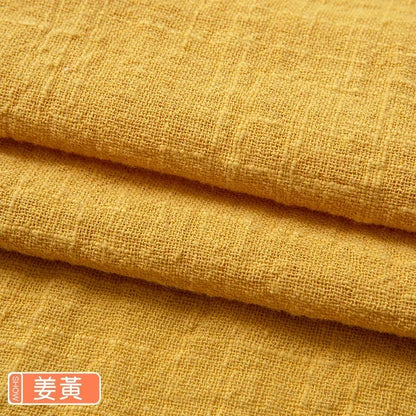 Solid Color Soft Thin Linen Cotton Fabric Organic Material Pure Natural Flax For Sewing DIY Handmade Clothes Patchwork Fabric