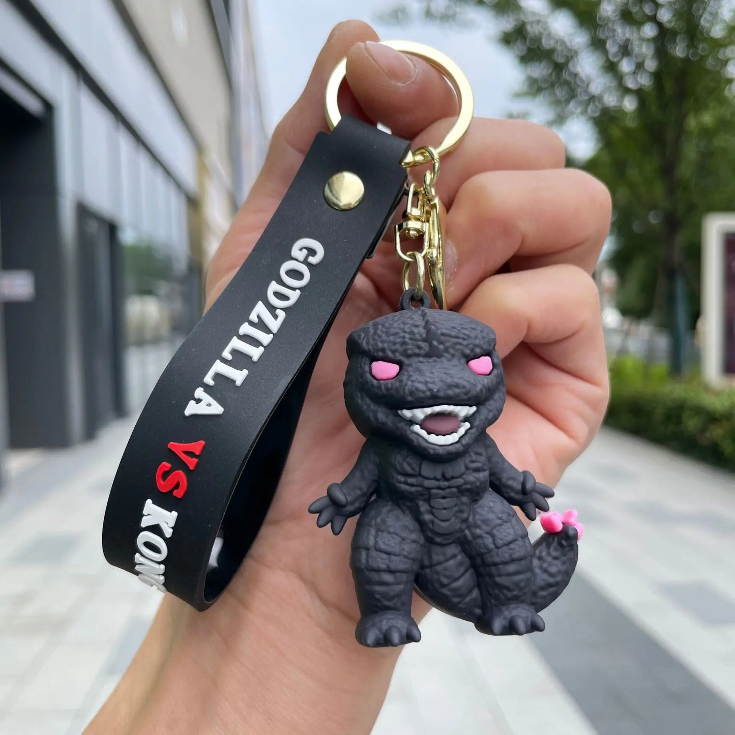 Anime King Kong VS Godzilla Keychains King Kong Godzilla PVC Action Figures Model Bag Pendent Collection Toys Kids Fans Gift