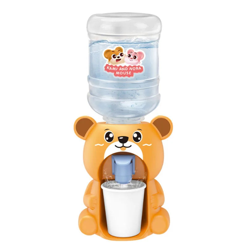 Kids Mini Dual Water Dispenser Toy Cute Water Juice Milk Drinking Fountain Simulation Kitchen Toys for Boys Girls Gift