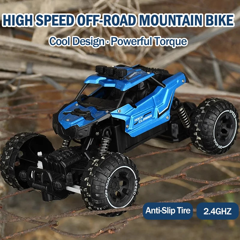 2.4G Alloy Electric Remote Control Car High Speed Off Road Racing Vehicle Truck Mini RC Car Toys for Boy Childrens Birthday Gift