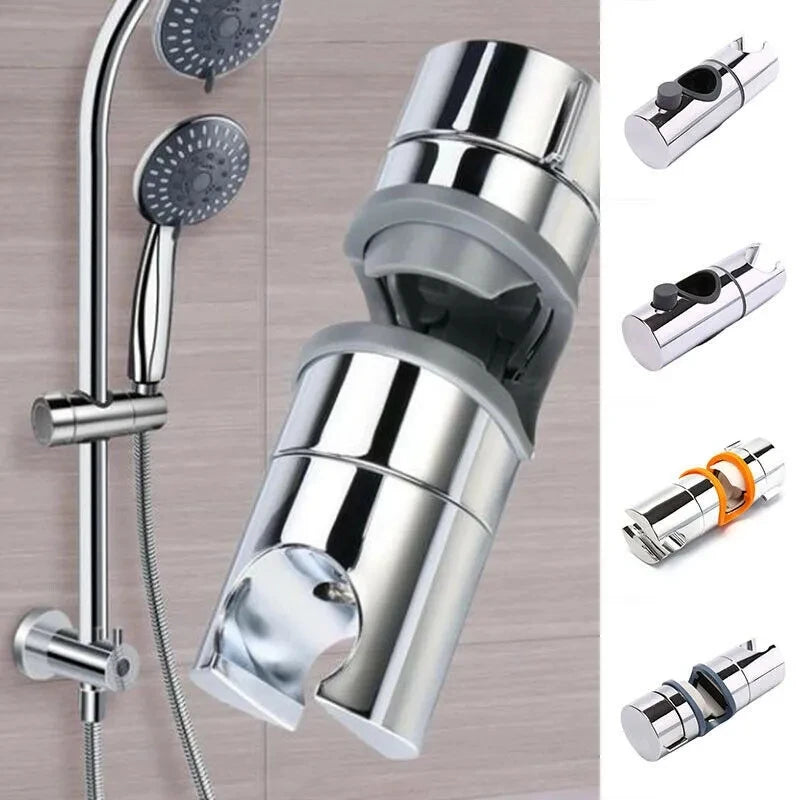 Universal Shower Head Holder Adjustable 18~25mm ABS Chrome Shower Rail Holder Bathroom Accessories Shower Mounting Brackets