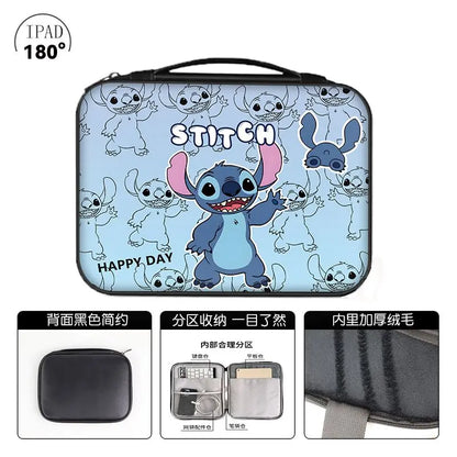 Disney Stitch Tablet Storage Bag For 9 10 11 12 Inch For IPad Air 4 5 Pro 11 Mini Case For Samsung Lenovo Shockproof Pouch Bags