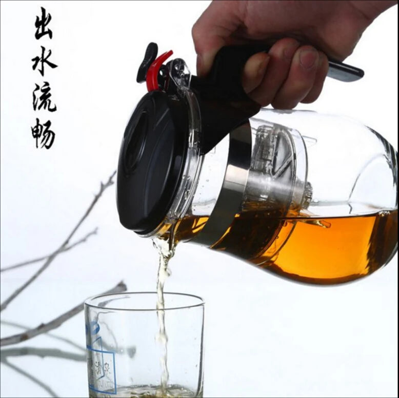 750Ml Heat Resistant Glass Teapot Chinese Kung Fu Tea Flower Tea Pot Compact Size Coffee Maker Puer Kettle Drinkwares