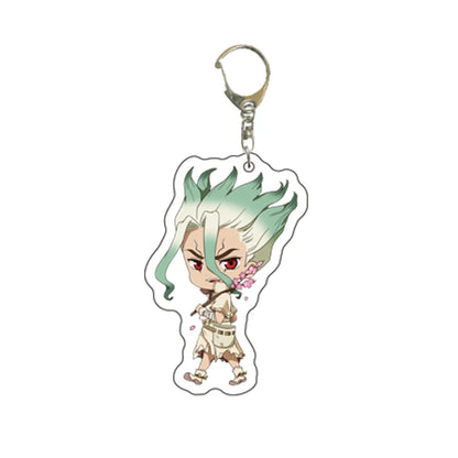 6CM Anime Dr.Stone Acrylic Keychain Model Cosplay Charm Characters Ornament Accessories Goods Collection Gifts