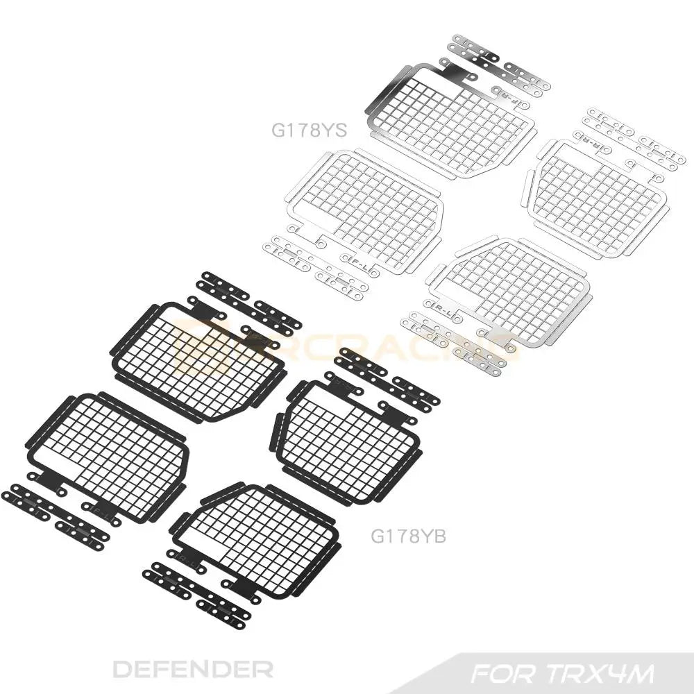 Grc Stainless Steel Reversible Window Guard Mesh For Traxxas 1/18 Trx4m Defender Upgrade Option Parts #g178ys/b