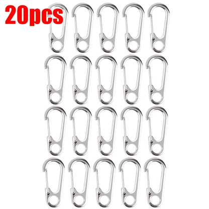 10/20/30pcs Lobster Clasp Buckle Keychian Mini Carabiners Outdoor Camping Hiking Buckles Alloy Spring Snap Hooks Keychains Tool