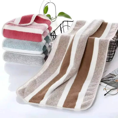 Striped Pattern Towel Set Soft Hand Towel Bath Towel Quick Drying Absorbent Towels For Bathroom