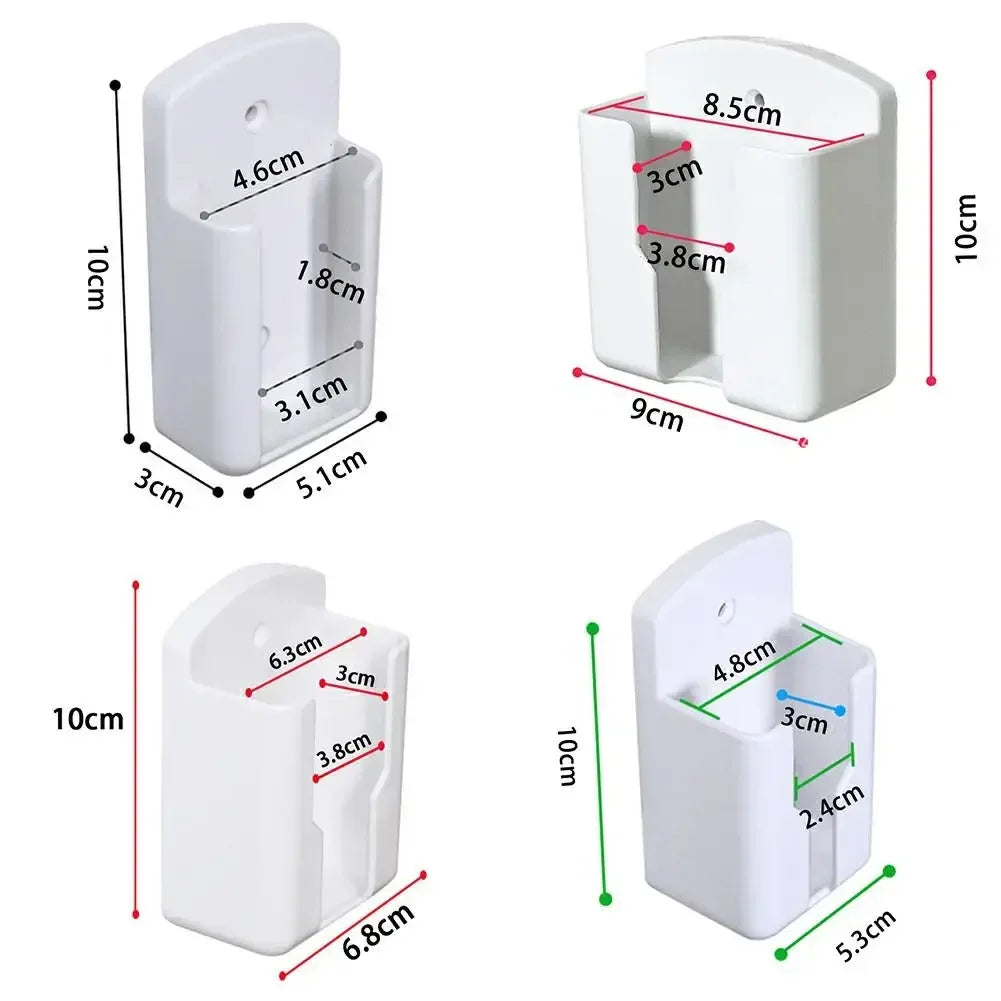 Air Conditioner Remote Control Holder Wall Mounted Box Storage Universal White Punch-free Mobile Phone Holder Storage Box Rack