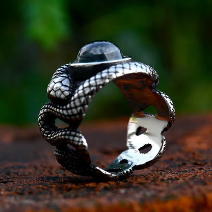 BEIER 2022 New Special Design Stainless Steel Snake Ring Colorful The Devil's Eyes For Men Punk Gothic Animal Jewelry Wholesale