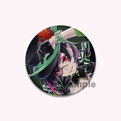 Twisted Wonderland Tinplate Pins Round Cartoon Brooches for Backpack Cothes Accessories Anime Collection Badge Decoration Gift