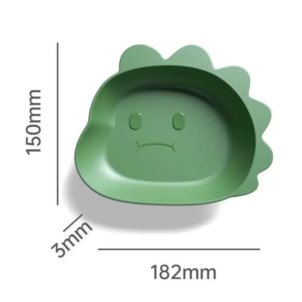 Cartoon Animal Desktop Split Bone Dish Creative Thickened Anti-drop Dinosaur Bear Cat Shaped Fruit Plate Plastic Tableware Snack