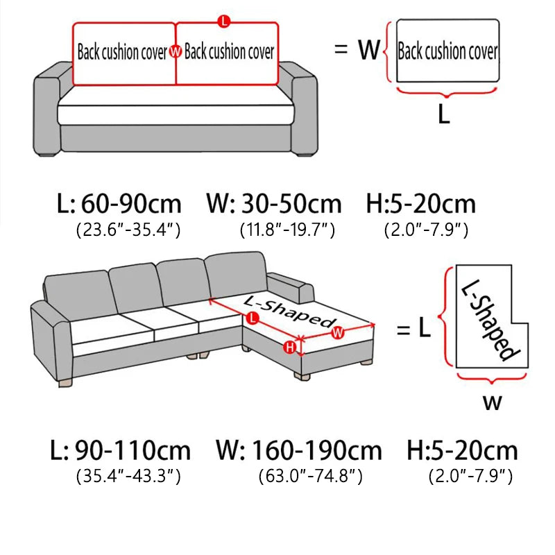 Furniture Protector Couch Covers for Sofas Thick Jacquard Sofa Seat Cushion Cover Anti-dust Removable Seat Slipcover Kids Pets