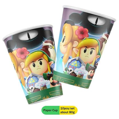 Game ZELDA Party Decoration Disposable Tableware Birthday Party Decorations Kids Boy Theme Supplies for Baby Shower Gift Toys