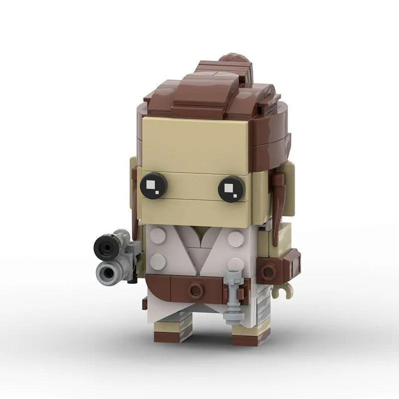 GSBAN Space Wars Brickheadz Figures Wangs Rey Vaders Offeed Luke Greedoed MOC Bricks Building Blocks Kits Toys for Children Gift