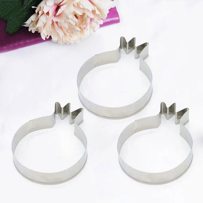 3 Pcs Stainless Steel Cake Mold Pomegranate Shape Fondant Baking Mold for DIY Chocolate Dessert Cupcake Decoration