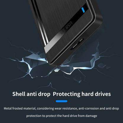 TISHRIC External HDD Case Hard Drive Box USB 3.0 2.5 Inch SATA 3.0  Mobile HDD Enclosure Support UASP for PC Laptop