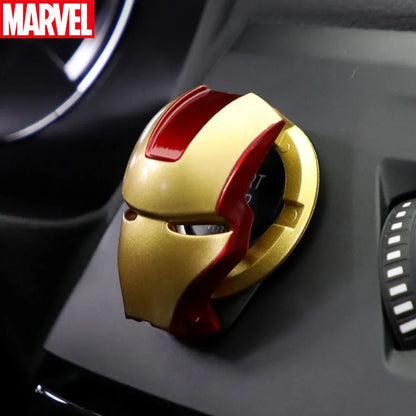 Captain America Iron Man car decoration accessories toy car ignition start switch button protective cover animation accessories