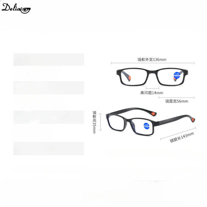 Reading Glasses Men's Anti-Blue Light Reading Glasses TR90 Sports Frame Fashion Anti-radiation Men and Women Reading Glasses