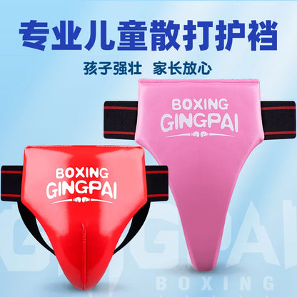 Kids Girls Boy Boxing MMA Muay Thai Jockstraps Crotch Protector Taekwondo Groin Guard Protection Training Gear