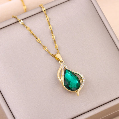 New Design Sense Light Luxury Pendant Necklaces For Women Trendy Stainless Steel Female Jewelry Ladies Neck Chain Accessories