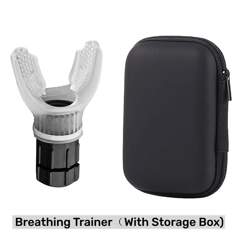 With Box Sport Breathing Trainer Exercise Lung Face Mouthpiece Respirator Fitness Equipment for Outdoor Expiratory Exercise Tool