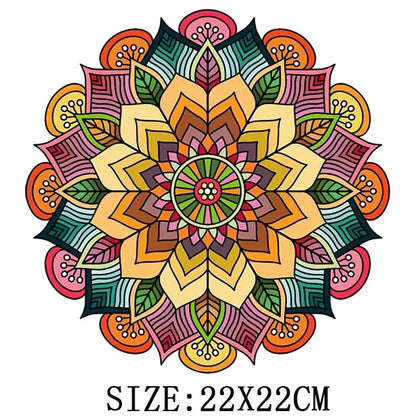 Beautiful Flower Iron On Transfer For Clothing DIY Fashion Heat Sticker On T-shirt Bag Retro Style Patches On Clothes Appliqued