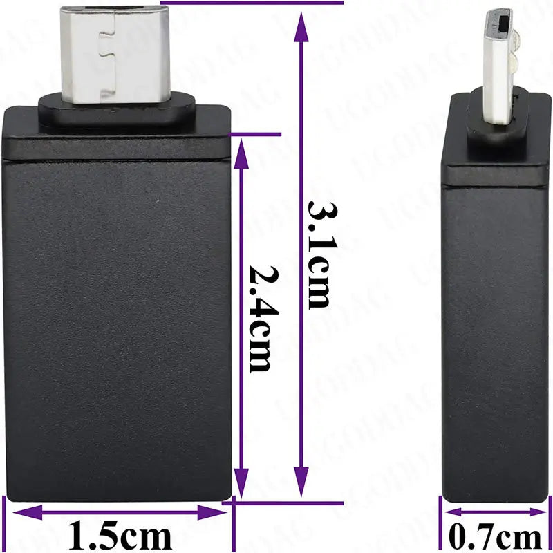 1/2/4 PCS OTG Micro to USB Adapter Aluminum Alloy Micro USB Male to USB 2.0 A Female OTG Adapter for Android Smartphone Tablets