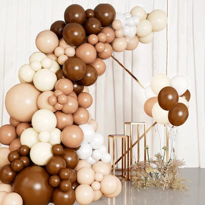 Brown Balloons Garland Arch Kit Birthday Party Decoration Kids Wedding Birthday Party Supplies Baby Shower Decor Latex Balloons