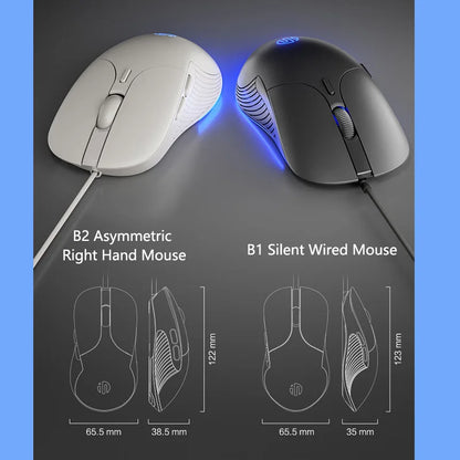 INPHIC B2 USB Wired Mouse Silent Office Gaming Mouse for PC and Laptops