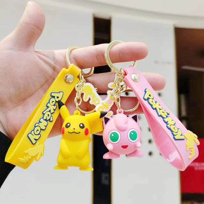 Pokémon Cuties Keychains - Pikachu, Squirtle, Jigglypuff, Bulbasaur, Psyduck - Adorable Car Key Decorations for Pokémon Lovers!