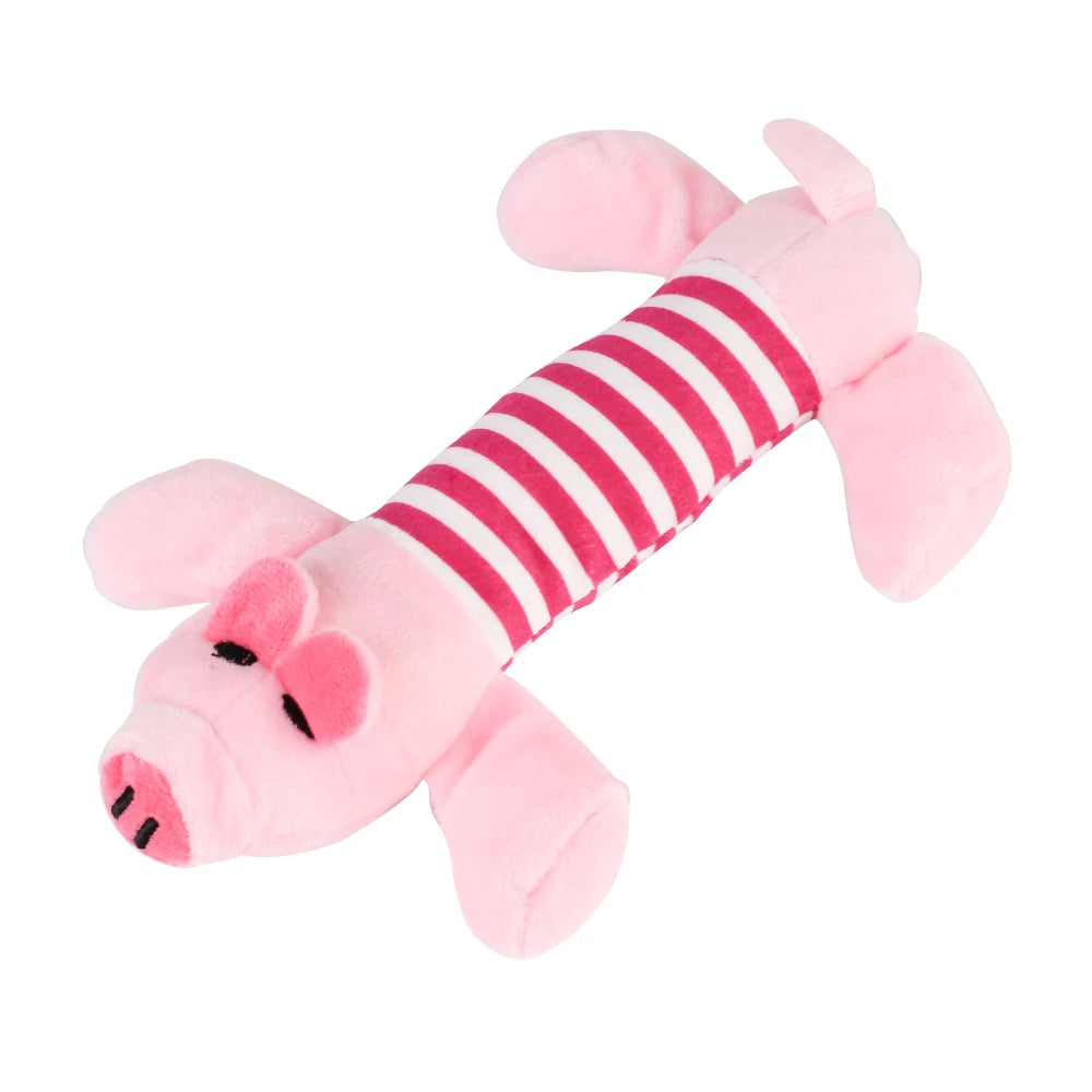 Dog Cat Fleece Toys Elephant Duck Pig  Chicken Legs  Pet Funny Plush Toys Fit for All Pets Popular Squeak Chew Sound Dolls